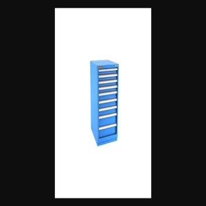 Champion Tool Storage N18000901ILCFTB-BB Cabinet, 22-3/16 x 41-3/4 x 28-1/2 Inch Size, 9 Drawers, 99 Compartment, Bright Blue | CJ6BJJ