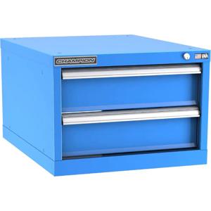 Champion Tool Storage N6000201ILC-BB Cabinet, 22-3/16 x 15-3/4 x 28-1/2 Inch Size, 2 Drawers, 13 Compartment, Bright Blue | CJ6BHJ