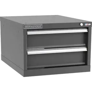 Champion Tool Storage N6000202ILC-DG Cabinet, 22-3/16 x 15-3/4 x 28-1/2 Inch Size, 2 Drawers, 13 Compartment, Dark Gray | CJ6BRF