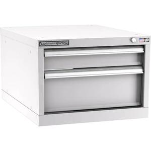 Champion Tool Storage N6000201ILC-LG Cabinet, 22-3/16 x 15-3/4 x 28-1/2 Inch Size, 2 Drawers, 13 Compartment, Light Gray | CJ6BMG