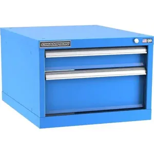 Champion Tool Storage N6000202ILC-BB Cabinet, 22-3/16 x 15-3/4 x 28-1/2 Inch Size, 2 Drawers, 13 Compartment, Bright Blue | CJ6BHK