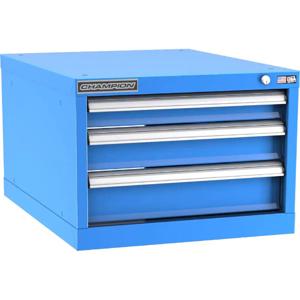 Champion Tool Storage N6000301ILC-BB Cabinet, 22-3/16 x 15-3/4 x 28-1/2 Inch Size, 3 Drawers, 34 Compartment, Bright Blue | CJ6BHL