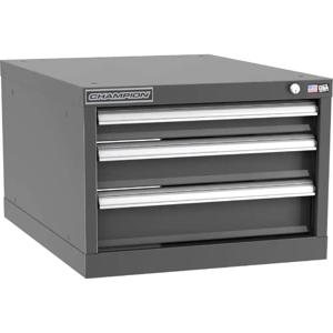 Champion Tool Storage N6000301ILC-DG Cabinet, 22-3/16 x 15-3/4 x 28-1/2 Inch Size, 3 Drawers, 34 Compartment, Dark Gray | CJ6BRG