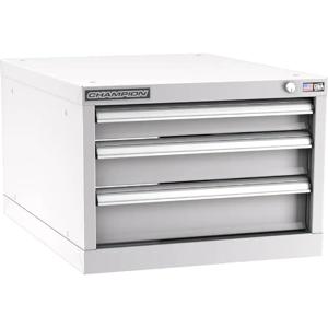 Champion Tool Storage N6000301ILC-LG Cabinet, 22-3/16 x 15-3/4 x 28-1/2 Inch Size, 3 Drawers, 34 Compartment, Light Gray | CJ6BMJ