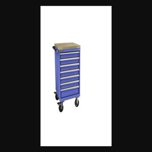 Champion Tool Storage S15000702ILMB8BBT-BB Cabinet, 28-1/4 x 43-1/4 x 28-1/2 Inch Size, 7 Drawers, Bright Blue | CJ6BDM