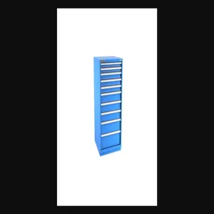 Champion Tool Storage S27001002ILCFTB-BB Cabinet, 28-1/4 x 59-1/2 x 28-1/2 Inch Size, 10 Drawers, 152 Compartment, Bright Blue | CJ6BKM