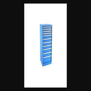 Champion Tool Storage S27001101ILCFTB-BB Cabinet, 28-1/4 x 59-1/2 x 28-1/2 Inch Size, 11 Drawers, 172 Compartment, Bright Blue | CJ6BKN