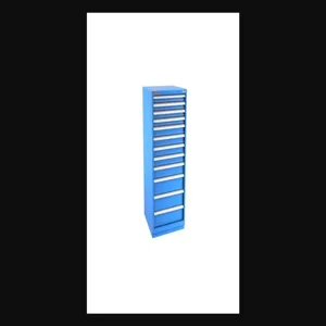 Champion Tool Storage S27001201ILCFTB-BB Cabinet, 28-1/4 x 59-1/2 x 28-1/2 Inch Size, 12 Drawers, 208 Compartment, Bright Blue | CJ6BKP