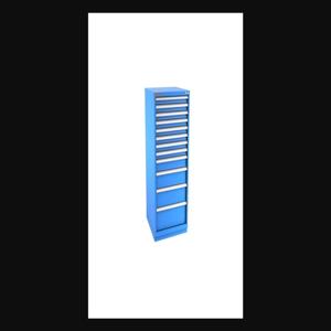 Champion Tool Storage S27001202ILCFTB-BB Cabinet, 28-1/4 x 59-1/2 x 28-1/2 Inch Size, 12 Drawers, 204 Compartment, Bright Blue | CJ6BKQ