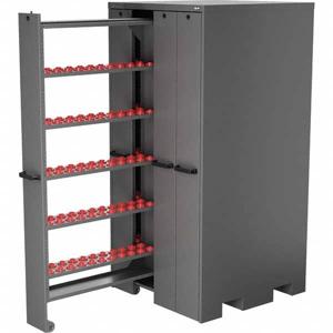 Champion Tool Storage VSCB-DG Vertical Storage Cabinet, 40 x 84 x 41 Inch Size, 16 Broach Capacity, 4 1/2 Inch Dia, Dark Grey | CJ6BWG