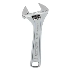 CHANNELLOCK 810W Adjustable Wrench 10 Inch Chrome Plain | AC9UYP 3KGX7