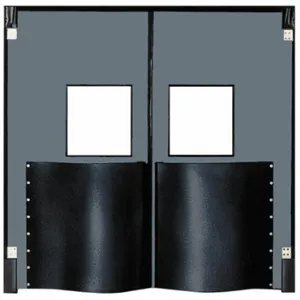 CHASE DOORS 6096XDMGR Swinging Door, 2 Doors, 5 Ft Door Width, 8 Ft Door Height, Metallic Gray | CQ8QFV 12A672