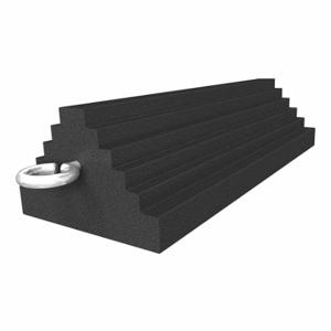 CHECKERS CH4121-12 Wheel Chock, 8 Inch Width, 5 Inch Heightt, 12 Inch Size Dp, Rubber, Grooved, Gen Purpose | CQ8QKE 471F57