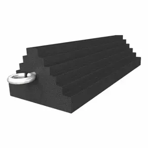 CHECKERS CH4121-8 Wheel Chock, 8 Inch Width, 5 Inch Heightt, 8 Inch Size Dp, Rubber, Grooved, Gen Purpose | CQ8QKH 471F54