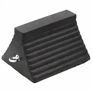 CHECKERS RC815-U Wheel Chock, 8 Inch Width, 6 Inch Heightt, 11 Inch Size Dp, Rubber, Grooved | CQ8QKN 437T52