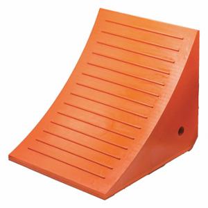 CHECKERS UC1210 Wheel Chock, 14 Inch Width, 14 Inch Heightt, 17 Inch Size Dp, Urethane, Grooved | CQ8QJM 437T73