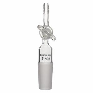 CHEMGLASS CG-1029-G-01 Adapter, FlowControl, Clear, 24/40 Lower Ground Mouth Size, Glass | CQ8QLW 21UE18