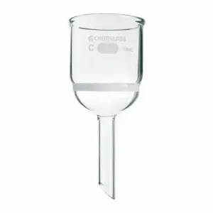 CHEMGLASS CG-1402-22 Buchner Funnel, 19 mm Stem OD - Metric, 75 mm Stem Length - Metric | CQ8QQH 21UF73