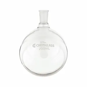 CHEMGLASS CG-1506-25 Round Bottom Flask, 2000 Ml Labware Capacity Metric, Type I Borosilicate Glass, Boiling | CQ8QZA 21UF63