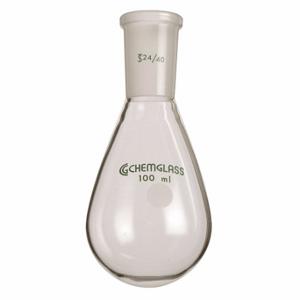CHEMGLASS CG-1512-02 Rückgewinnungskolben, 50 ml Laborbedarfskapazität, metrisch, Typ-I-Borosilikatglas, Destillation | CQ8QTV 21UC40