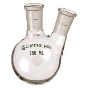 CHEMGLASS CG-1520-04 Rundkolben, metrisches Fassungsvermögen von 250 ml Laborbedarf, Borosilikatglas Typ I, kochend | CQ8QZM 21UE60