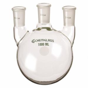 CHEMGLASS CG-1522-05 Round Bottom Flask, 500 Ml Labware Capacity Metric, Type I Borosilicate Glass, Boiling | CQ8QZZ 21UF42