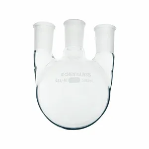 CHEMGLASS CG-1522-03 Round Bottom Flask, 250 Ml Labware Capacity Metric, Type I Borosilicate Glass, Boiling | CQ8QZL 21UF29