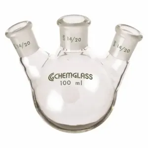 CHEMGLASS CG-1524-A-05 Round Bottom Flask, 500 Ml Labware Capacity To Metric, Type I Borosilicate Glass | CQ8RAB 21UE25