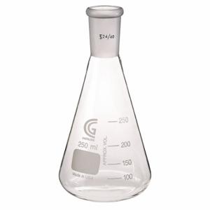 CHEMGLASS CG-1542-03 Erlenmeyer Flask, 125 Ml Labware Capacity - Metric, Type I Borosilicate Glass, 50 To 125Ml | CQ8QVN 21UC09