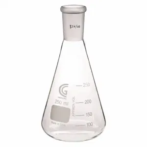 CHEMGLASS CG-1542-09 Erlenmeyer Flask, 500 Ml Labware Capacity - Metric, Type I Borosilicate Glass | CQ8QVT 21UC25