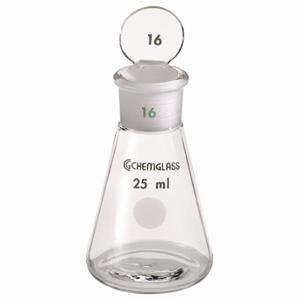 CHEMGLASS CG-1546-05 Erlenmeyerkolben, 50 ml Laborbedarf – metrisch, Typ I Borosilikatglas | CQ8QVR 21UC51
