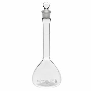 CHEMGLASS CG-1600-05 Volumetric Flask, 100 mL Labware Capacity - Metric, Type I Borosilicate Glass | CQ8RMQ 21UC90