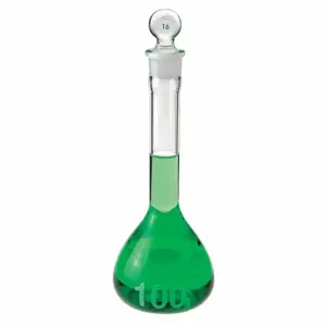 CHEMGLASS CG-1615-10 Volumetric Flask, 10 Ml Labware Capacity Metric, Type I Borosilicate Glass | CQ8RKX 21UC57