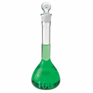 CHEMGLASS CG-1615-25 Volumetric Flask, 25 Ml Labware Capacity Metric, Type I Borosilicate Glass | CQ8RLU 21UC96