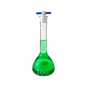 CHEMGLASS CG-1617-100 Volumetric Flask, 100 Ml Labware Capacity Metric, Type I Borosilicate Glass | CQ8RLD 21UD39