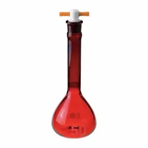 CHEMGLASS CG-1618-50 Volumetric Flask, 50 Ml Labware Capacity Metric, Type I Borosilicate Glass | CQ8RMG 21UD46