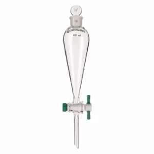 CHEMGLASS CG-1742-04 Separatory Funnel, 75 mm Stem Length To Metric, 310 mm Labware Height To Metric, Glass | CQ8RAZ 21UF40