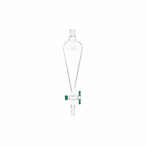 CHEMGLASS CG-1743-09 Separatory Funnel, 50 mm Stem Length - Metric, 261 mm Labware Height - Metric, Glass | CQ8RAM 21UF26