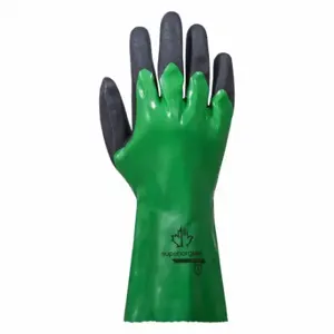 CHEMSTOP S18V30NT-8 Pvc Glove, Nitrile Palm, 12 PK | CQ8RNA 380YE5