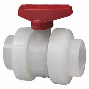 CHEMTROLS VALVES MN913A6 Ball Valve, Polypropylene, True Union, 3-Piece, 1/2 Inch Pipe Size | CH6QNK 489X73