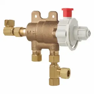 CHICAGO FAUCETS 131-CFMAB Mixing Valve, 131, Brass, 3/8 Inch Inlet Size, Compression Inlet, 3/8 Inch Outlet Size | CQ8TDR 443V81