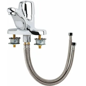 CHICAGO FAUCETS 3600-E2805AB Brass Bathroom Faucet, Push Handle Type, No. of Handles 1 | CD2YUU 52CE54