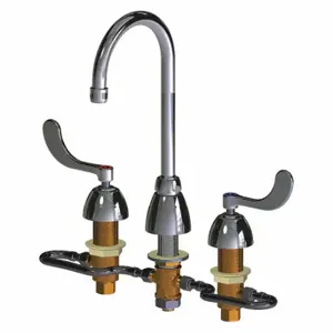 CHICAGO FAUCETS 786-HGN2AE35AB Gooseneck Kitchen/Bathroom Faucet, Chicago Faucets, 786, Chrome Finish, 1.5 GPM Flow Rate | CQ8TBN 48YD83