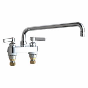 CHICAGO FAUCETS 895-L12E72ABCP Low Arc Laundry Sink Faucet, Chicago Faucets, 895, Chrome Finish, 0.5 gpm Flow Rate | CQ8RYN 48YE01