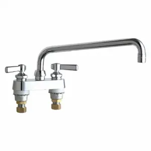 CHICAGO FAUCETS 895-L12E73ABCP Low Arc Laundry Sink Faucet, Chicago Faucets, 895, Chrome Finish, 1 gpm Flow Rate | CQ8RYP 48YE02