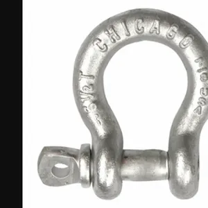 CHICAGO HARDWARE 20010 3 Anchor Shackle, Screw Pin, 1000 lb Working Load Limit, 15/32 Inch Wd Between Eyes | CQ8TRG 36UU83