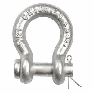 CHICAGO HARDWARE 21110 9 Anchor Shackle, Round Pin, 1000 lb Working Load Limit, 15/32 Inch Wd Between Eyes | CQ8TRJ 36UU91