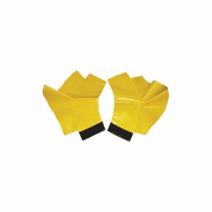CHICAGO PROTECTIVE APPAREL 485-VCN Spats, Leather, 7 Inch Size Lg, Hook-And-Loop, Yellow, 1 Pr | CQ8XUR 373G14