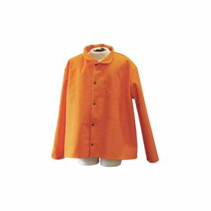 CHICAGO PROTECTIVE APPAREL 600-OS-2XL FR Jacket, Orange, Snaps, 2XL, 30 Inch Length | CQ8XTM 487P60