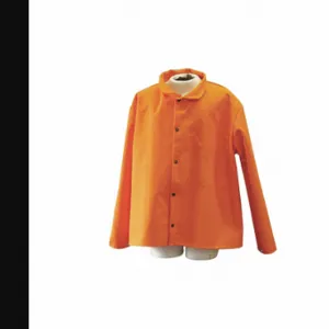 CHICAGO PROTECTIVE APPAREL 600-OS-2XL FR Jacket, Orange, Snaps, 2XL, 30 Inch Length | CQ8XTM 487P60